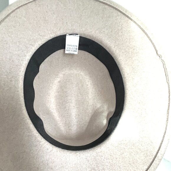 Lot 4 NEW HATS Felt Brim Fedora Panama Black Gray Tan One Size Unisex Gifts - Picture 4 of 11